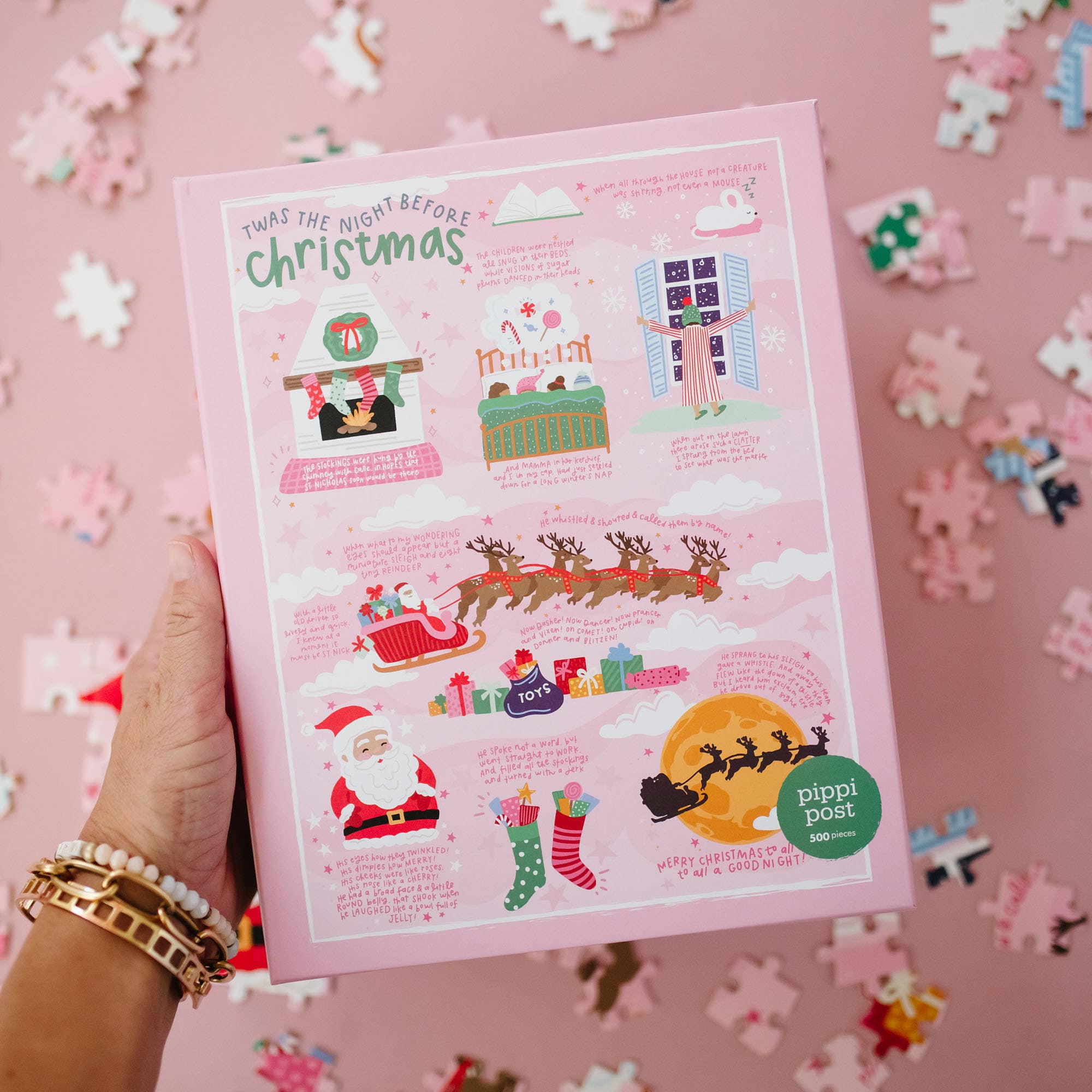 Pippi Post - Vente Puzzle – enfant - Twas The Night Before Christmas - Puzzle de 500 pièces7