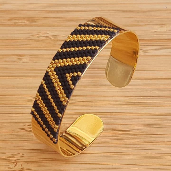 Kaya Black & Gold Bracelet for wholesale by C'cedille