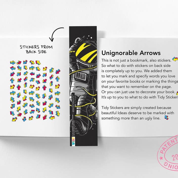 80 adesivi freccia isometrici aggiunti al segnalibro per la vendita all'ingrosso da parte di Tidy Stickers