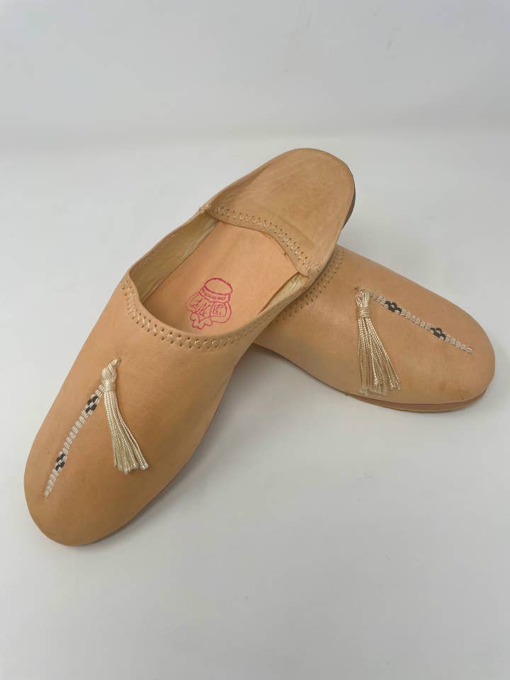 Nai Gifts - Wholesale Slippers – Women's - Genuine Tassel Leather Babouche Slipper
