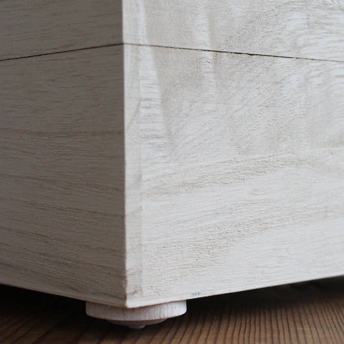 BeBambú - Venta al por mayor Joyero/organizador de joyas - Joyero de madera blanco con tapa de cristal hecho a mano