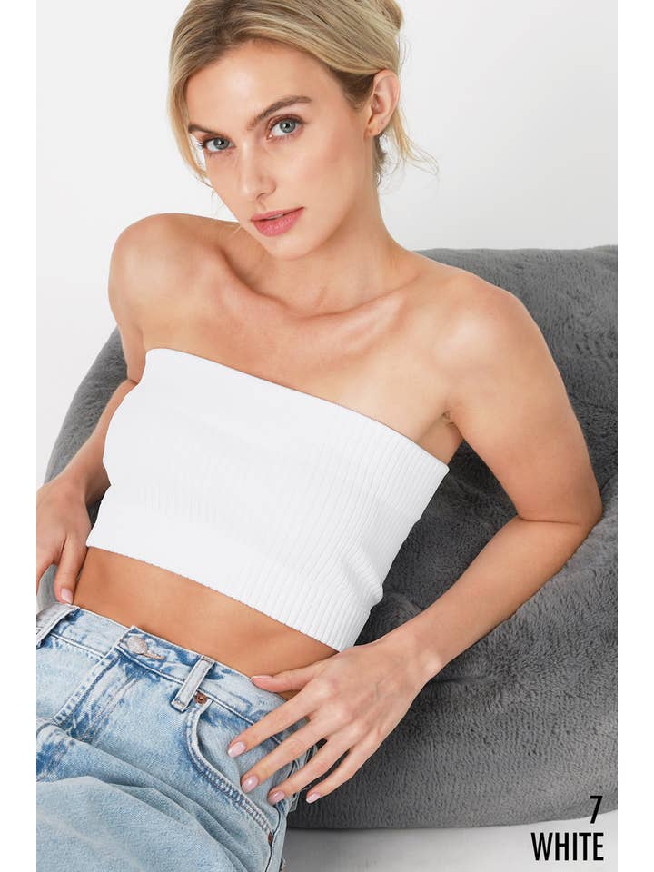 NIKIBIKI - Wholesale Bustier - Women's - NS8213 - Wide Ribbed Tube Top