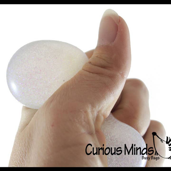 Curious Minds Toys - Wholesale Stress Relief Ball/Dough - 1 Glitter Gel Ghost Stress Balls - Sticky Ghosts Squeeze Fi2