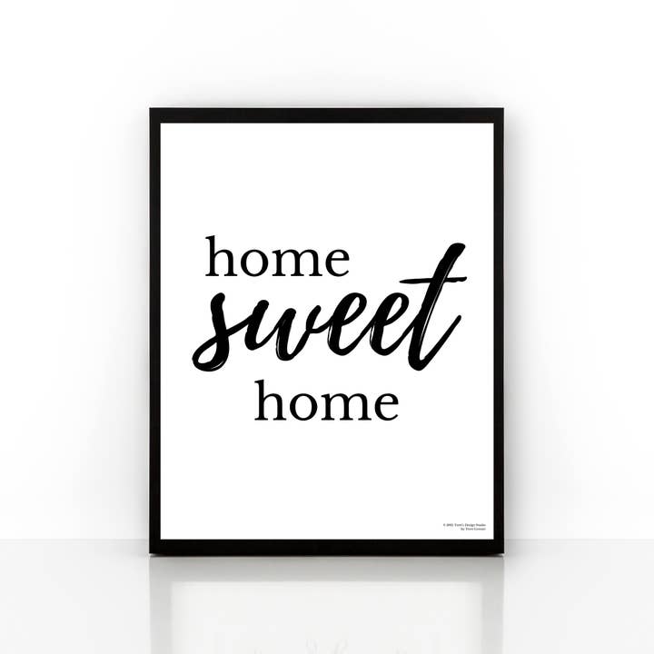 Home Art Print, Home Sweet Home, Home Decor for wholesale by Terri's Design Studio