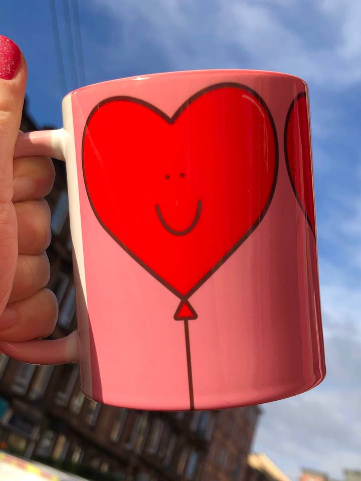 Mug Ballon Cœur - Lot de 2 pour la vente par PaintsPylons
