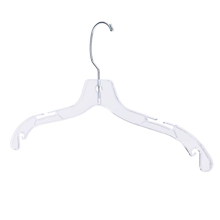 Store Supply Warehouse - Wholesale Clothes Hangers - 17" Heavy Weight Clear Plastic Dress Hangers - Case of 1006