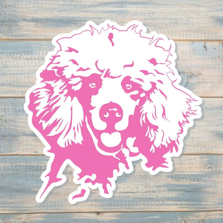 Pink Poodle Sticker |Sticker or Magnet for wholesale by Handmade by Marlayna