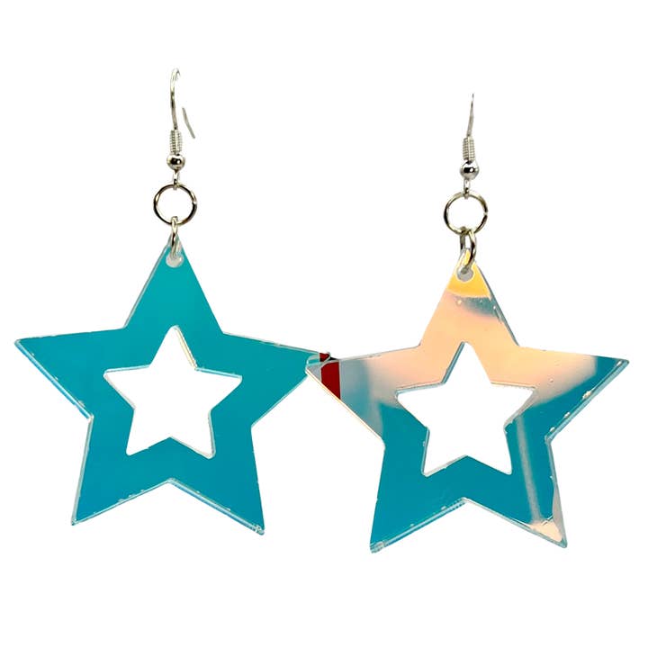 Iridescent Star Earrings for wholesale by The Spooky Haus