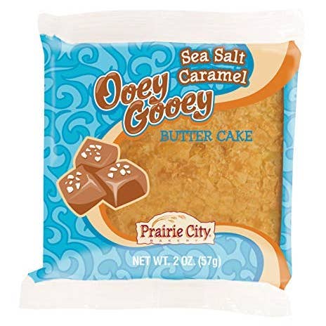 Shop The King - Wholesale Cake - Prairie City Bakery Ooey Gooey Butter Cake, 2 oz Snack Cakes, Individually Wrapped, Pack of 10 (Sea Salt Caramel)