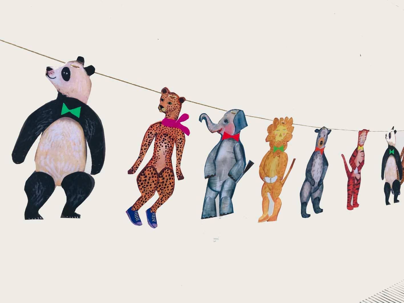 wini-tapp – wholesale Bunting/Krans – Stor girlang med djurparad2