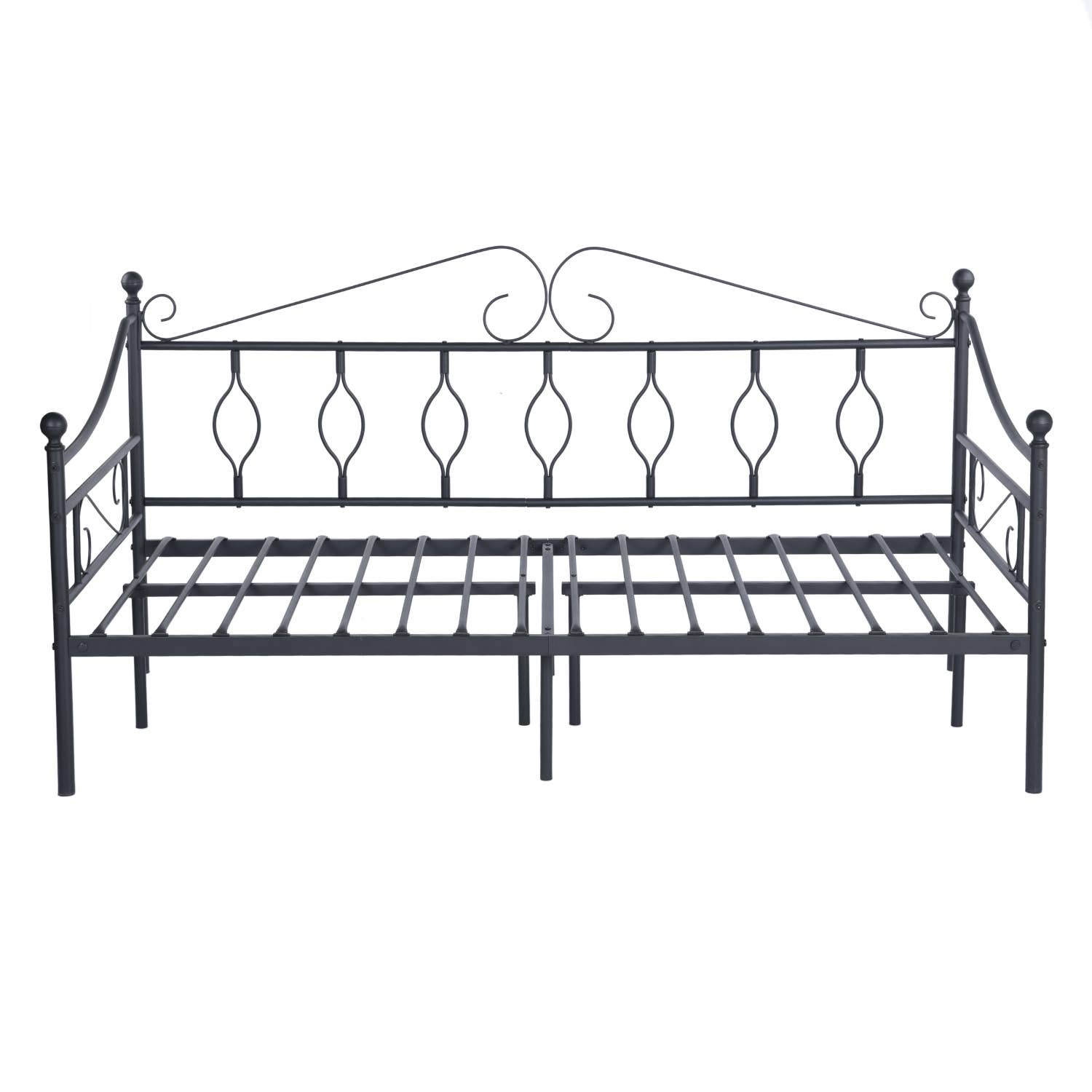 HOMYCASA DESIGN INC - Wholesale Bed - Twin Daybed Metal Platform Bed Frame SofaBed with Metal Slat5