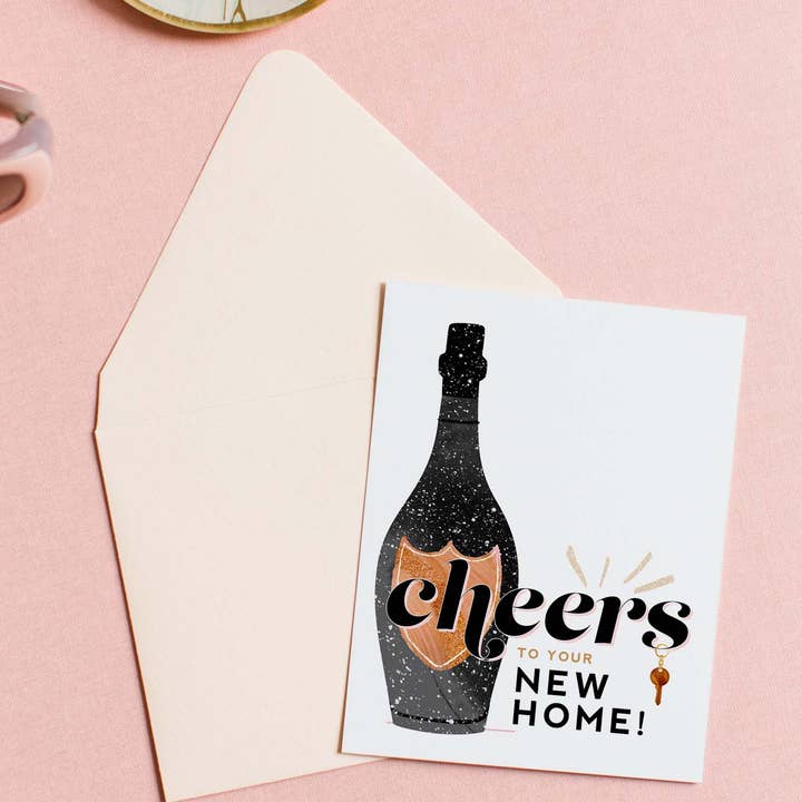 Kitty Meow Boutique - Wholesale Congratulations Card - Cheers to Your New Home, Celebration Greeting Card1