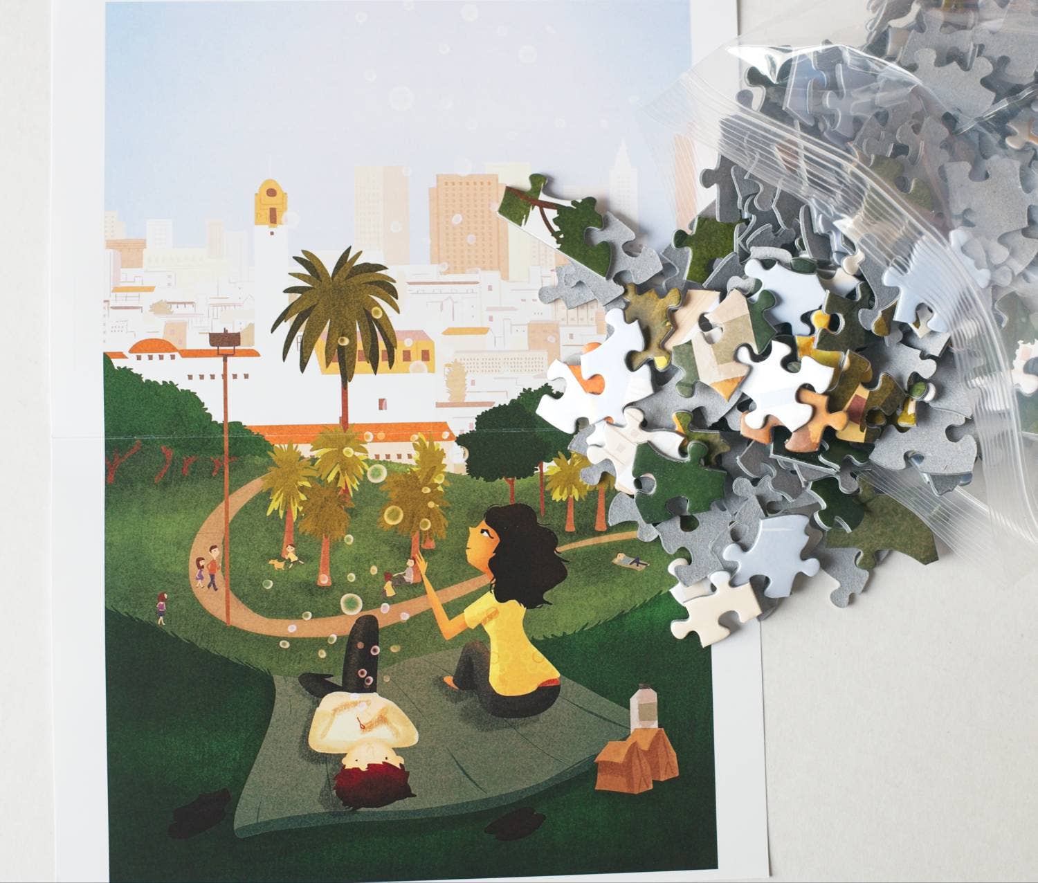 Oakland Puzzle Company - Wholesale Puzzle - Adult - Simple Pleasures at Dolores Park 500-Piece Jigsaw Puzzle 4