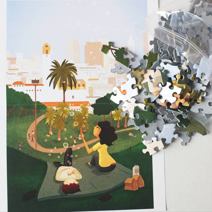 Oakland Puzzle Company - Wholesale Puzzle - Adult - Simple Pleasures at Dolores Park 500-Piece Jigsaw Puzzle 4