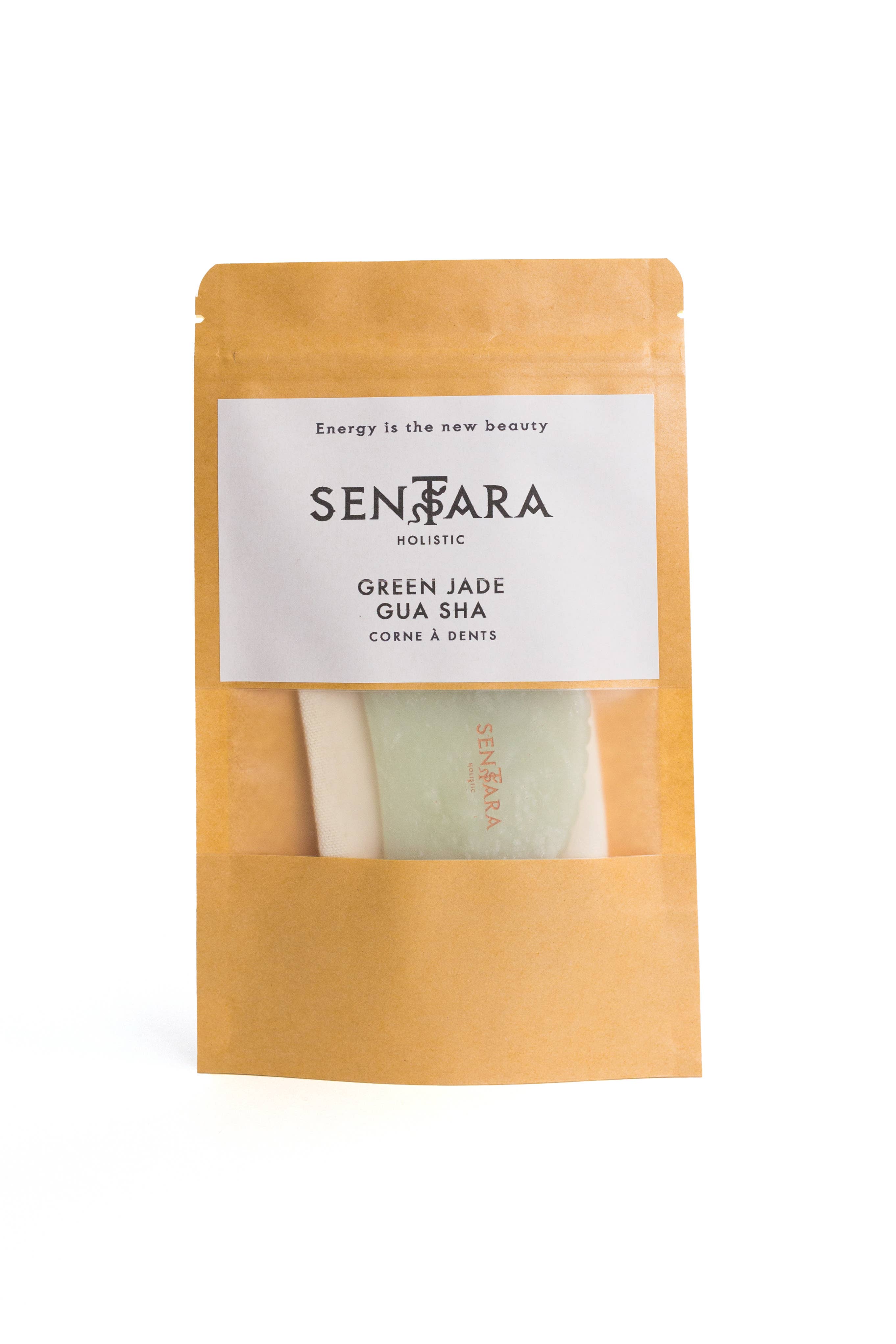 Sentara Holistic - Wholesale Gua Sha-roller - Gua Sha massagehoorn van groene jade2