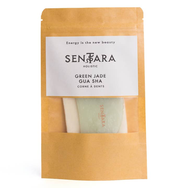 Sentara Holistic - Wholesale Gua Sha-roller - Gua Sha massagehoorn van groene jade2