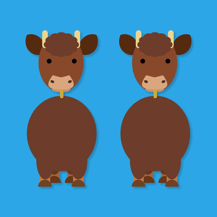 Highland Cow animal danglies - lightweight wooden dangle earrings for wholesale by Hey There Munchquin