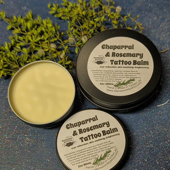 Bálsamo para Tatuagem de Chaparral e Alecrim por atacado de Monsoon Mystic Goods