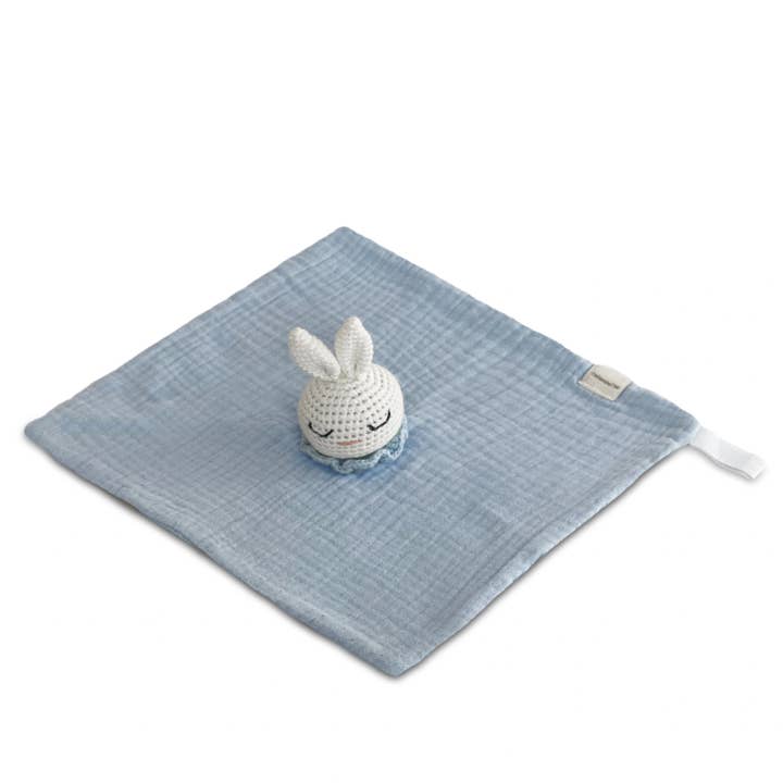Snuggly Soft Baby Comforter Toy: Baby Blue for wholesale by Cherubin Chic