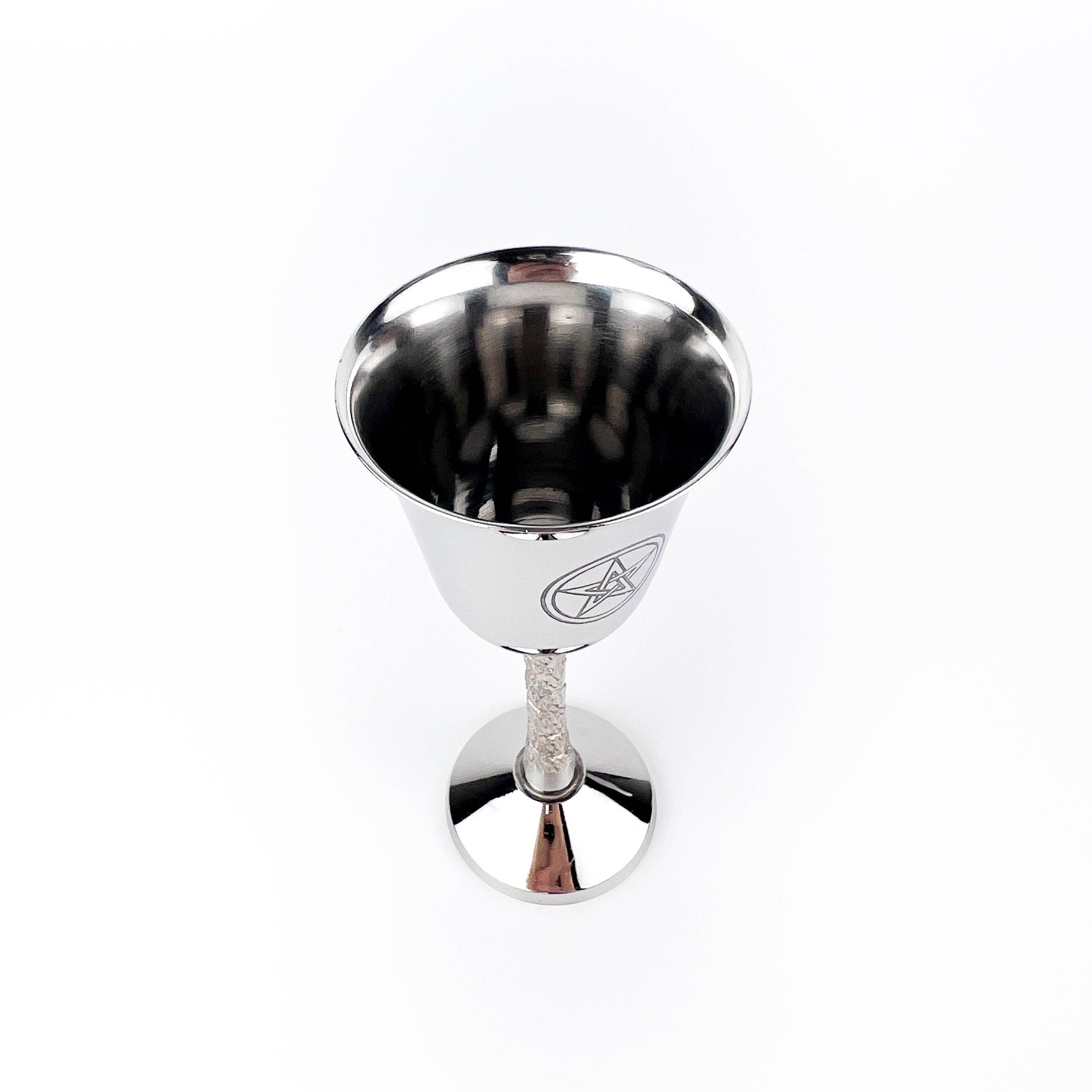 GREENROOTS USA LLC - Wholesale Wine Glass - Pentagram Stainless Steel Chalice 4 3/4"H2