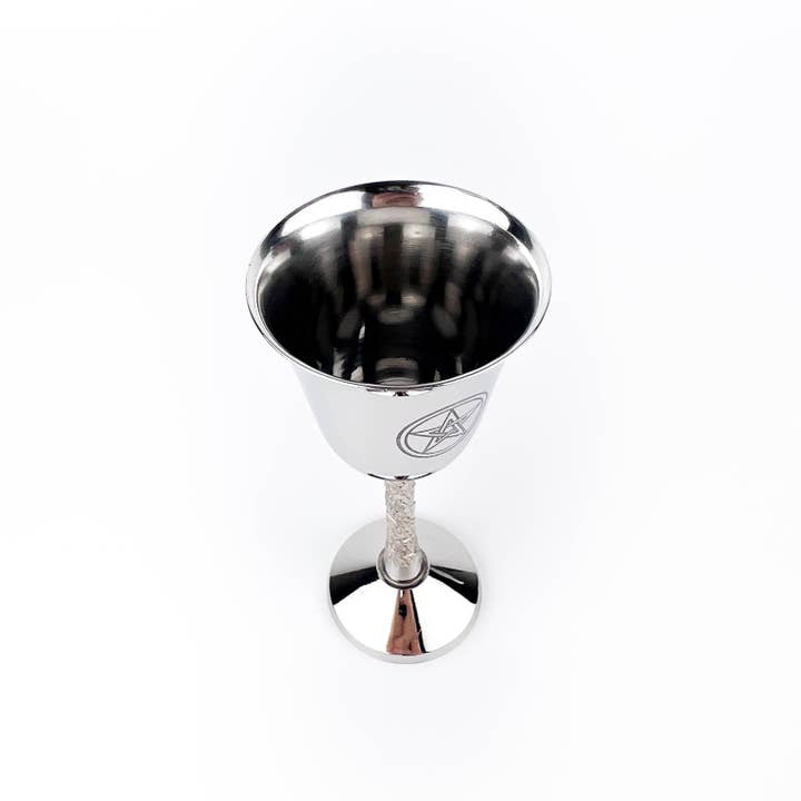 GREENROOTS USA LLC - Wholesale Wine Glass - Pentagram Stainless Steel Chalice 4 3/4"H2
