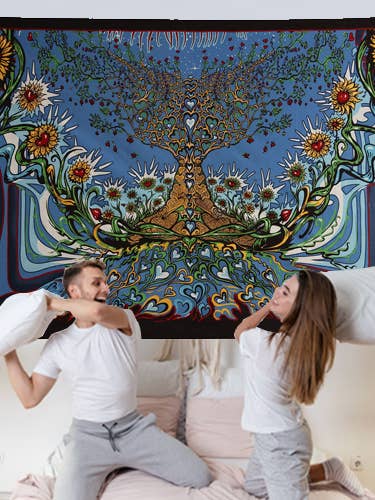 3D Heart Tree Tapestry - Packaged with Hanger for wholesale by Sunshine Joy