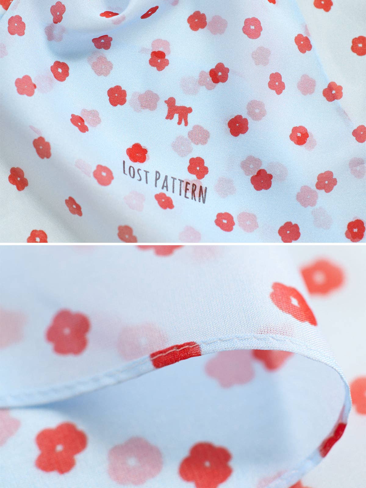 "Petal Veil" Silk Chiffon Neck Scarf - Blue for wholesale on Faire1