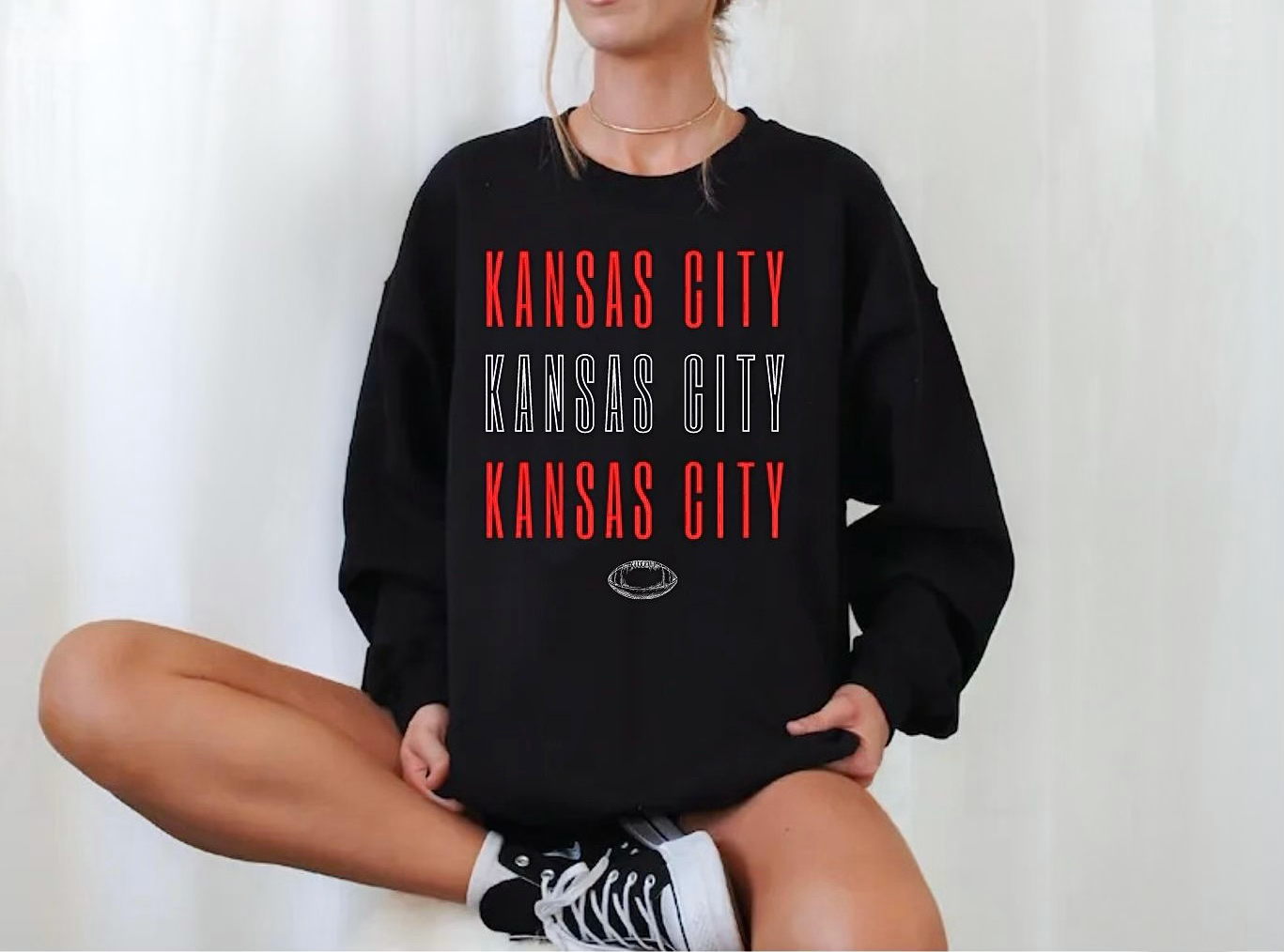 Country Charm Wholesale – wholesale Sweatshirt med tryck - Dam – Kansas City Crew0