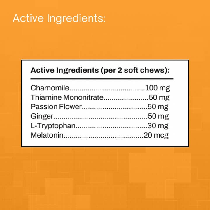 SensoVet - Wholesale Pet Supplement - Dog - SensoVet Calming Melatonin Ginger Chews Supplement for Dogs2