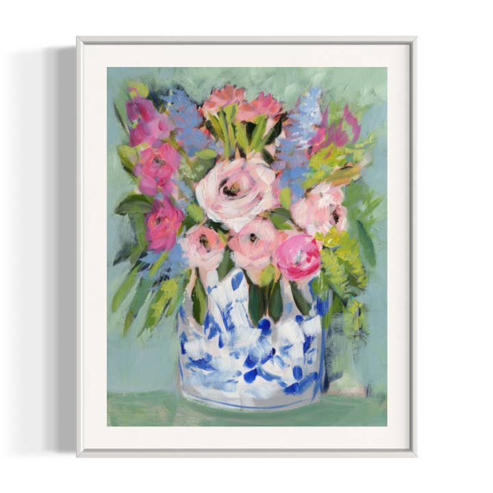 Juni Magenta blommigt konsttryck för wholesale av Candace Carroll Art