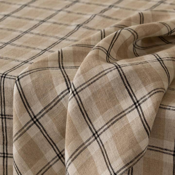 Live Linen - Wholesale Dinner & cloth napkin - Premium Yarn-Dyed Vincent Linen Napkin –Checks1