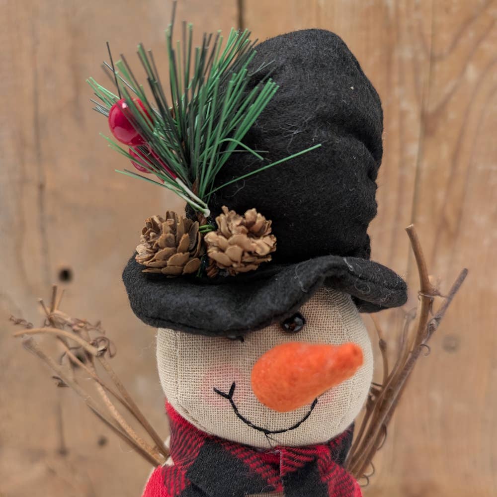 A.T. Imports - Wholesale Christmas Decoration - Plush Snowman with Twig Arms1