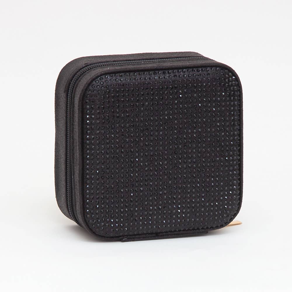 Sensibling Corp. - Wholesale Jewelry Box/Organizer - Bling Studded Square Travel Jewelry Organizer Box
0