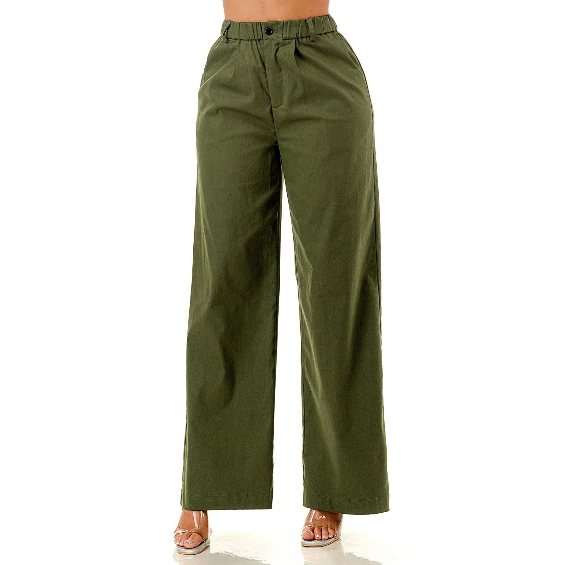 DORCAS – Engroshandel Bukser - Dame – Plus size plisseret slå-om-nederdel skouser med bredbenet buksesæt4