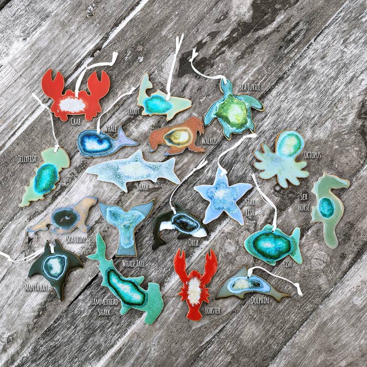Dock 6 Pottery - Wholesale Coasters - Manta Ray Coaster - Handmade Ceramic Coaster
