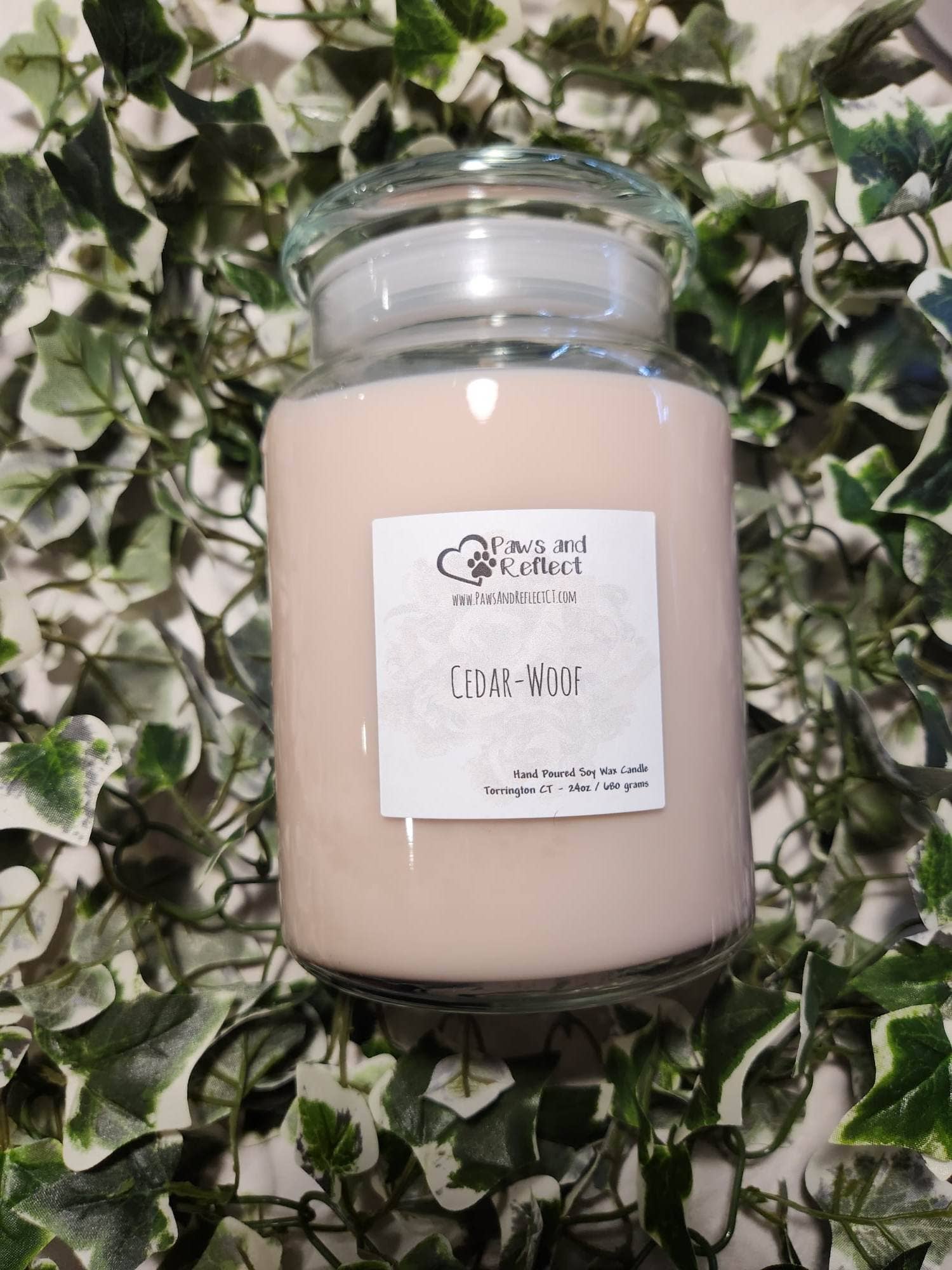 Paws and Reflect – wholesale Jar/filled candle – Large 24oz Soy Wax Candle2