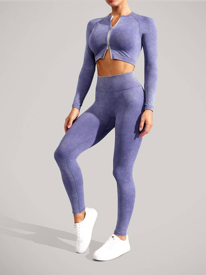 Crave by FW – Engroshandel Sports-/loungeleggings – til kvinder – Højtaljede Tie Dye Yoga Tights Leggings6