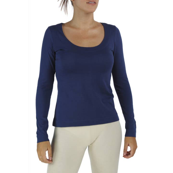 Top met lange mouwen van biologisch Pimakatoen voor wholesale door B.e Quality