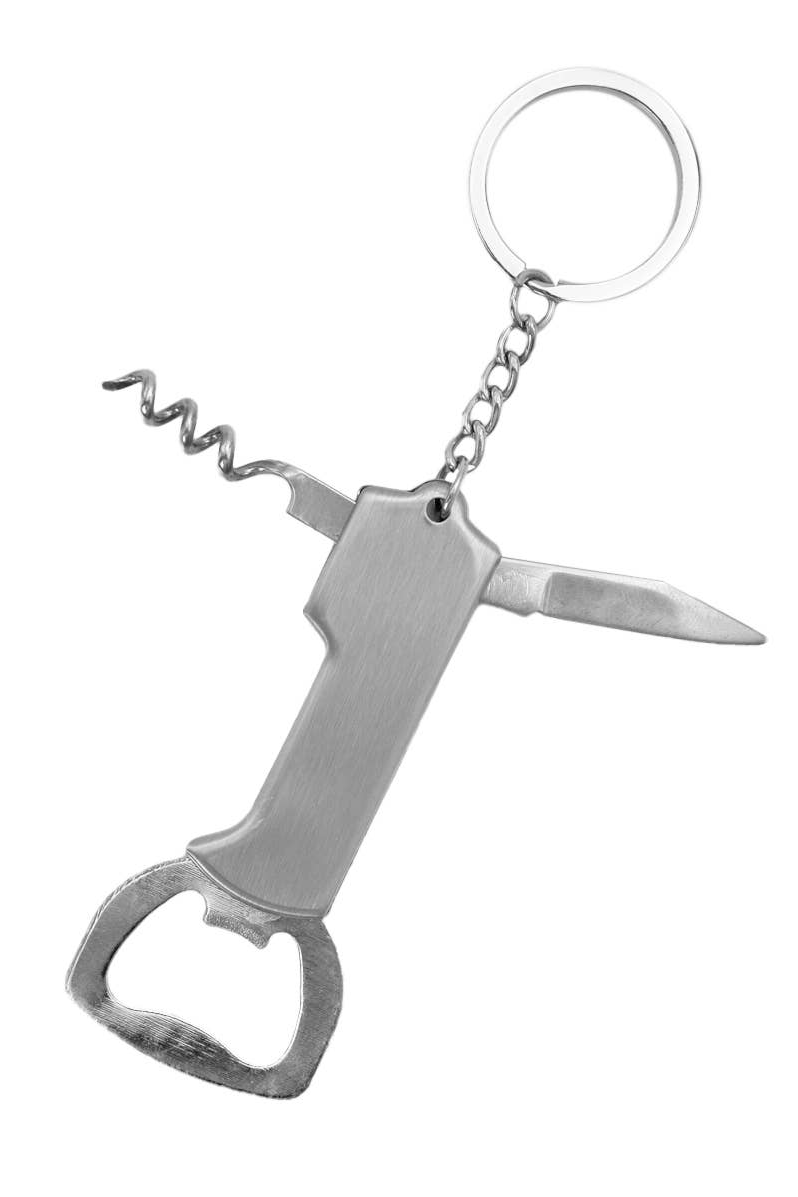 AS SHOWN Utility 3-in-1 Foldable Bottle Opener Key Chain for wholesale on Faire2