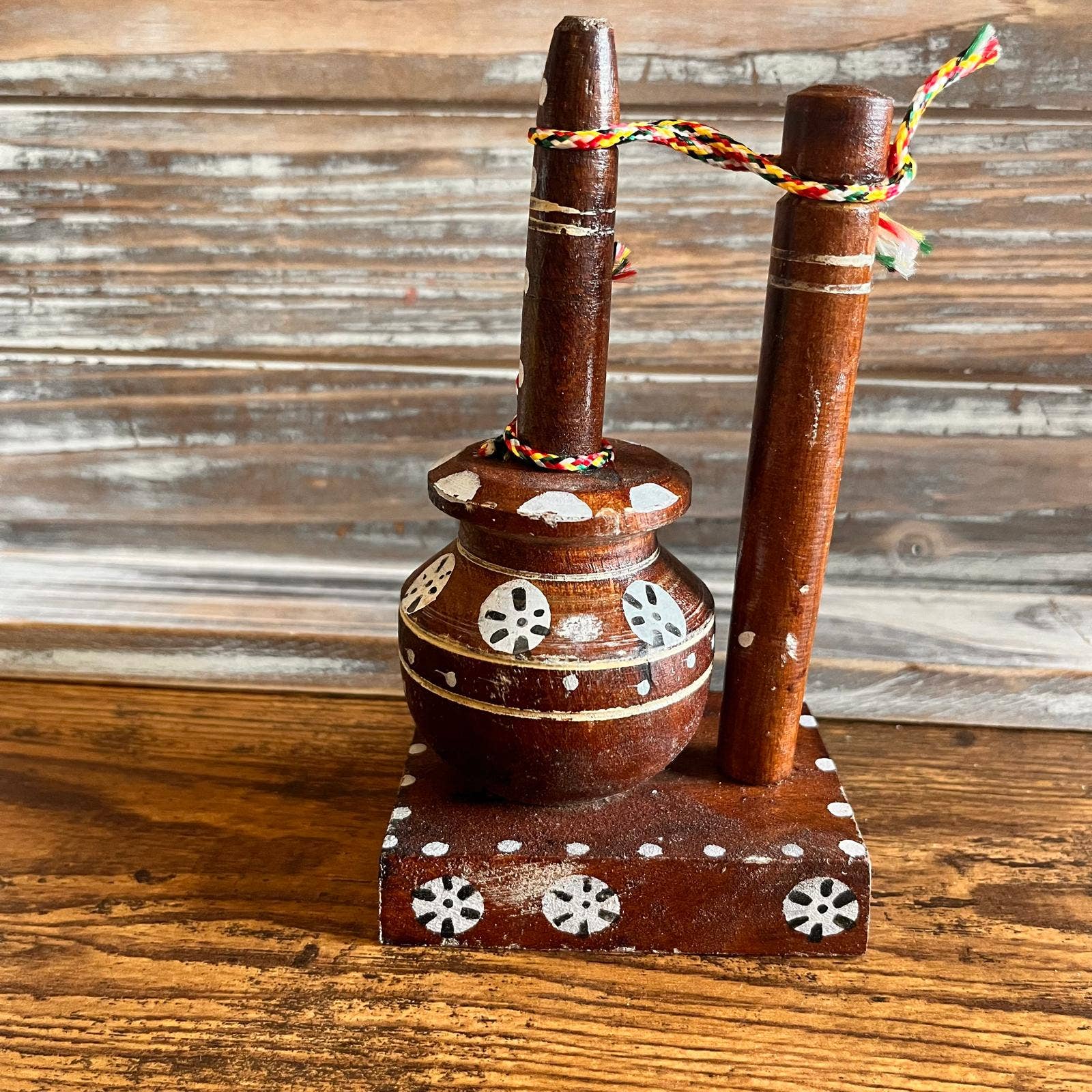 Magnifique Hearts - Wholesale Desk Decor - Kids & Baby - Last Act:  Ethnic Wooden Dahi Handi for Home Decor 6''X3.5''5