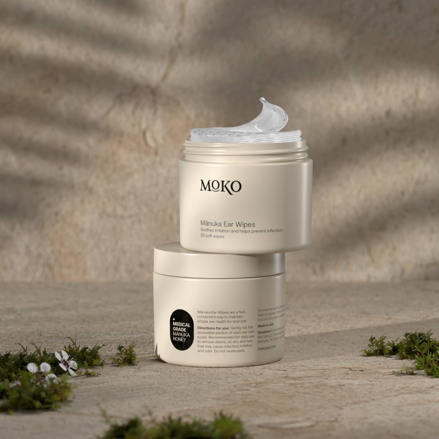 Moko - Wholesale Pet Grooming Aid - Dog - Moko® Mānuka Ear Wipes