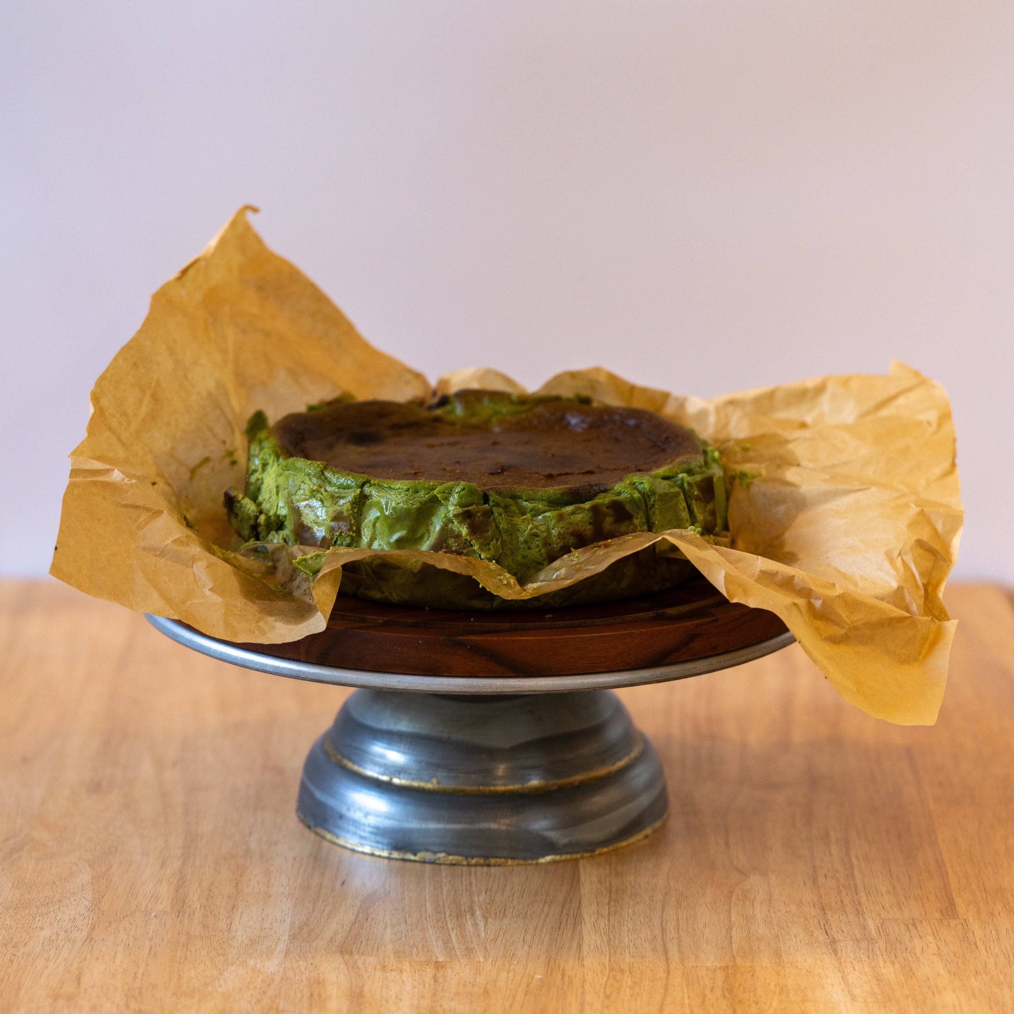 Ember Bakery - Wholesale Cake - Matcha Basque Cheesecake3