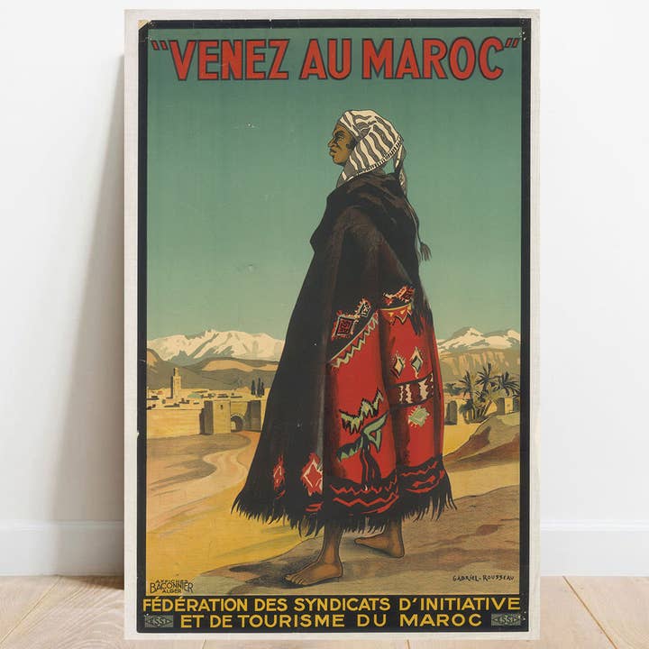 Poster vintage "Venha para Marrocos" — 1938 por atacado de wallartgallery