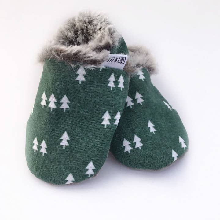 Little Trees Baby Shoes- fur lined for wholesale by Gus Kids Co.