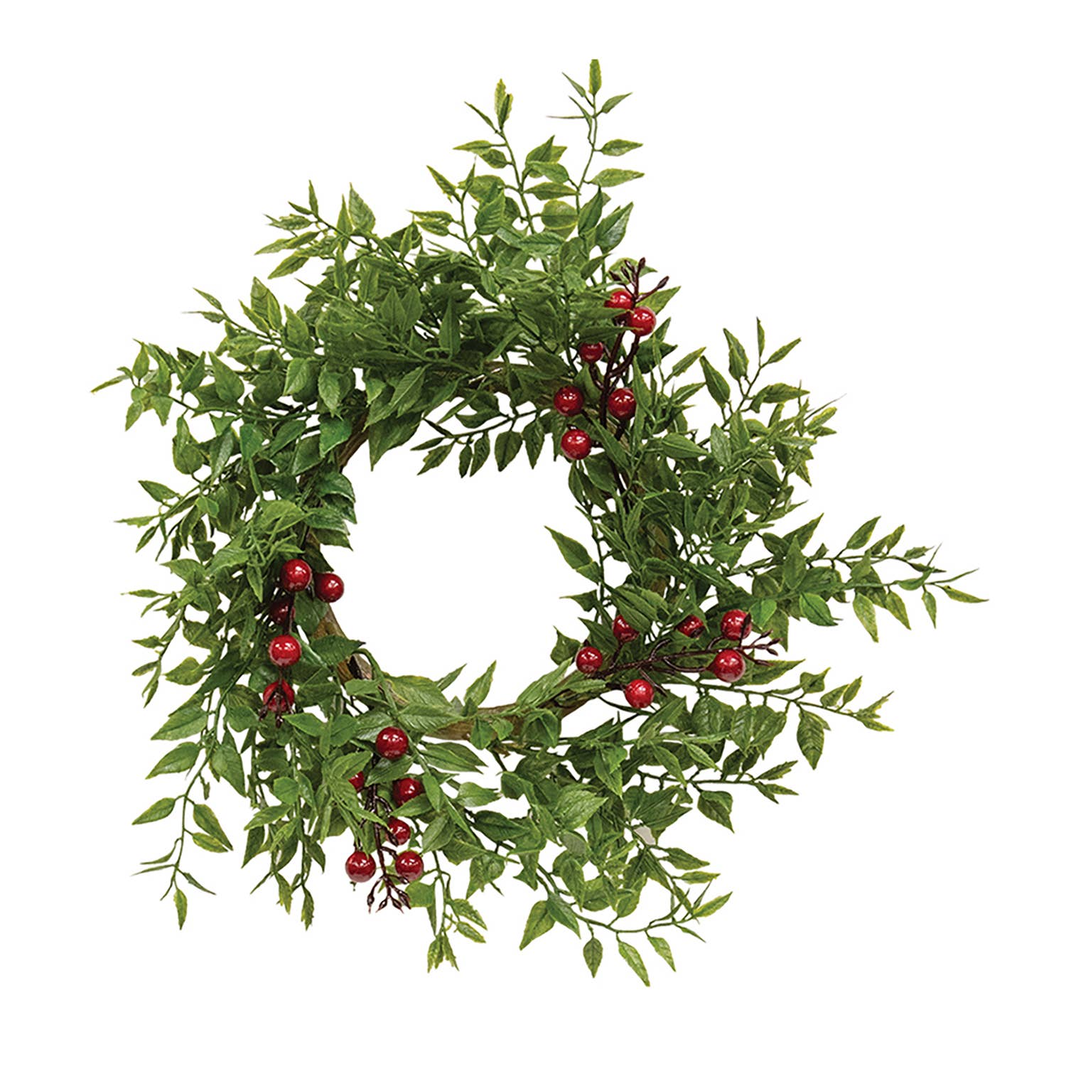 Col House Designs - Wholesale Candle Holder - Lady Ruscus & Berries Candle Ring - 4.5"0