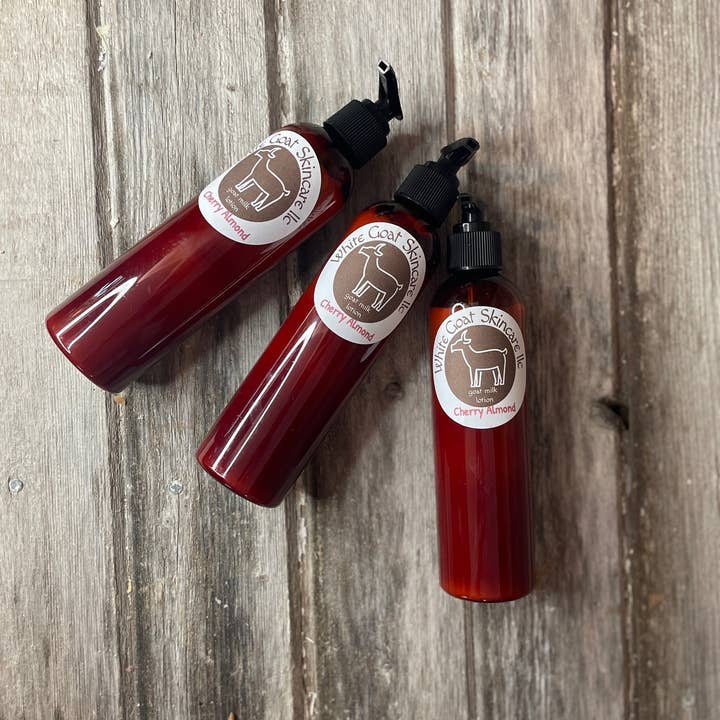 White Goat Skincare LLC – wholesale Hand & body lotion – Cherry Almond goat milk lotion1