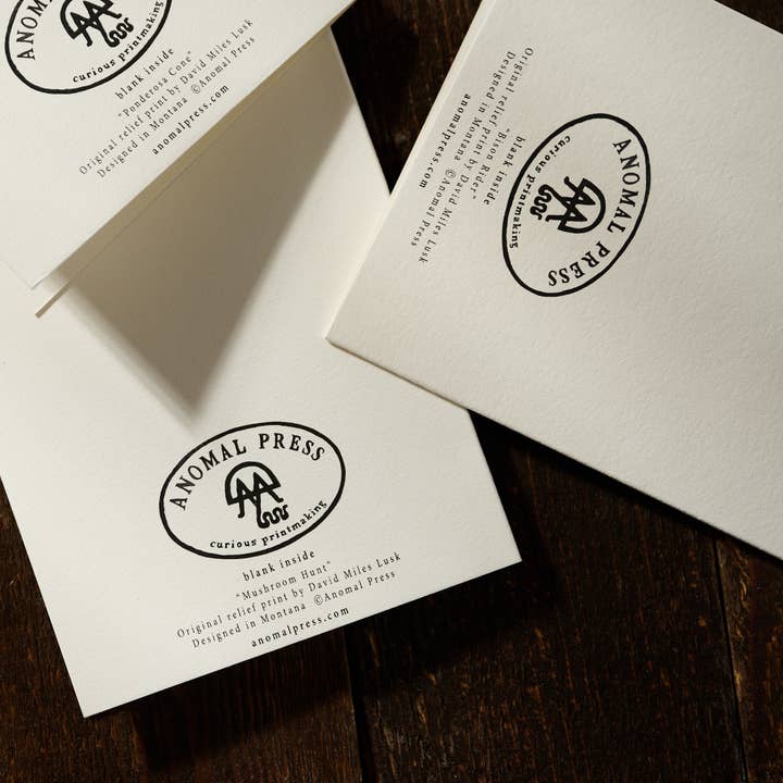 Anomal Press - Wholesale Everyday Greeting Card - Bison Rider linocut relief print card5