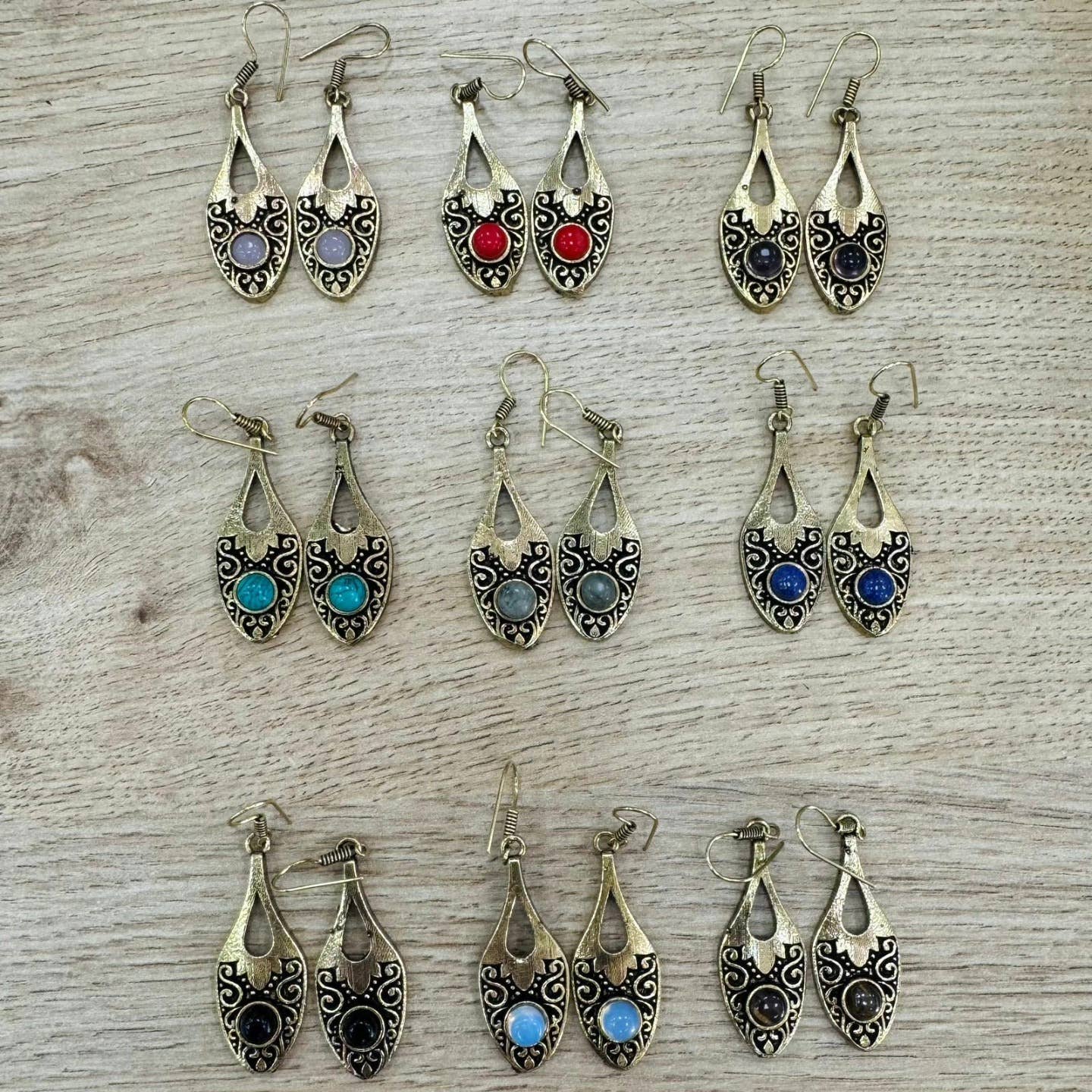 Hecho a mano – Engroshandel Hængeøreringe og creoløreringe – Farvede sølvøreringe5