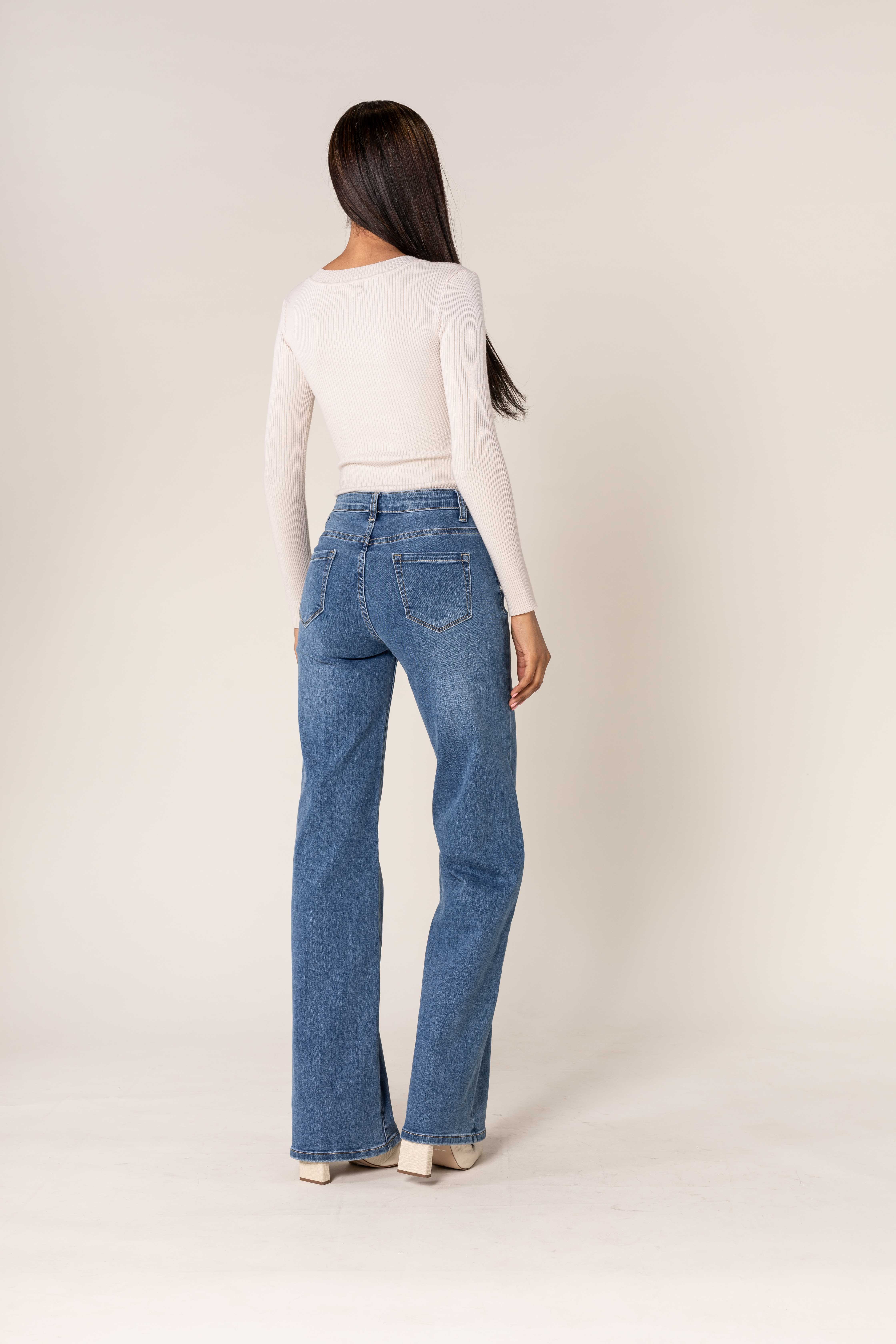 Nina Carter - Wholesale Jeans - Women's - TALL P211 high-waisted flare jeans3