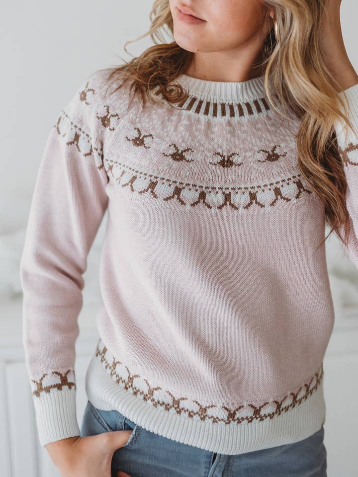 Women's Faire Isle Sweater for wholesale by Love and Grow Clothing Co